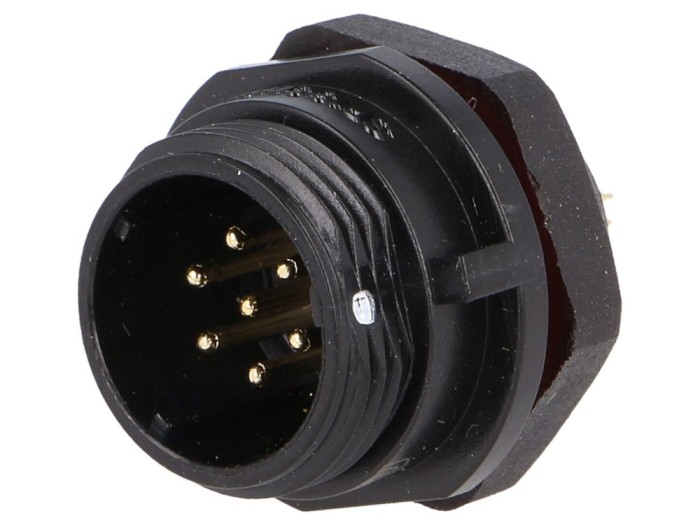 Conector panou 7 pini IP68 5A