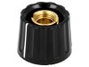 Buton rotativ negru cu indicator plastic 6mm 20x15mm