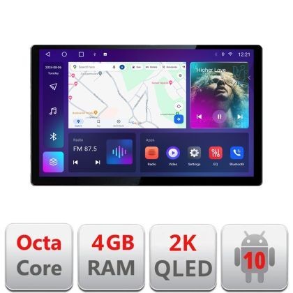 Navigatie Honda HR-V 2022- Qled 2K Octa Core 4+64 LTE 4G DSP Wifi 5Ghz android auto carplay radio gps internet kit-hr-v2022+EDT-E413-2K+kit-10-9 CarSt
