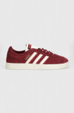 adidas sneakers din piele intoarsă COURT culoarea bordo