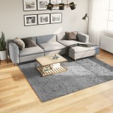 vidaXL Covor pufos &quot;PAMPLONA&quot; cu fire &icirc;nalte, gri modern, 240x240 cm