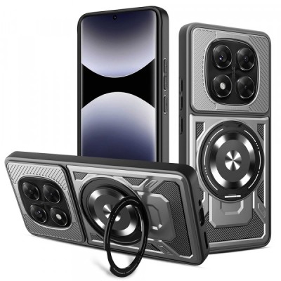 Husa pentru Xiaomi Redmi Note 14 Pro+ 5G / Note 14 Pro 5G / Poco X7, Techsuit, RuggedCam, Gri foto
