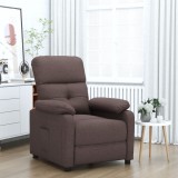 vidaXL Fotoliu rabatabil, maro &icirc;nchis, material textil