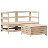 Cumpara ieftin Set canapea de gradina, 3 piese, lemn masiv de pin