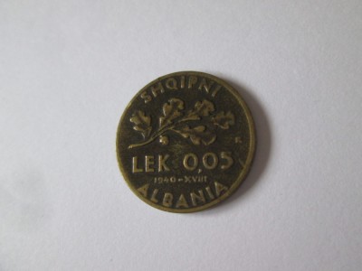 Albania 0.05 Lek 1940 foto