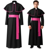 Costum de episcop XL/XXL negru cu accente roz, marca Glimz