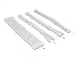 Set 5 prelungitoare alimentare PSU 24 pini ATX/12+4 pini 12VHPWR PCIe 5.0/4+4 pini EPS/2x 6+2 pini PCIe brodat Alb 30cm, Delock 84542