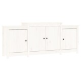 Cumpara ieftin Servanta, alb, 164x37x68 cm, lemn masiv de pin