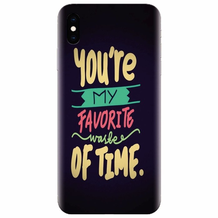 Husa silicon pentru Apple Iphone XS Max, My Favorite Waste Of Time