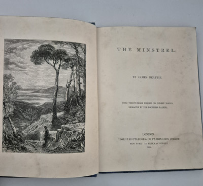 Carte veche 1858 James Beattie The minstrel ilustratii limba engleza foto