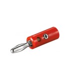 Mufa banana tata 4mm cu surub plastic rosu Goobay