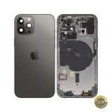 Capac Baterie Apple iPhone 12 Pro Cu Carcasa Mijloc Negru (Graphite) Swap