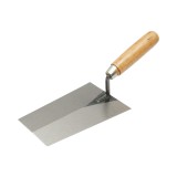 Mistrie din inox cu lama flexibila 200x125 mm si maner din lemn