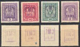 ROMANIA 1919 ocupatia &icirc;n Colomeea - Pocuția lot 4 timbre MNH /MLH cu supratiparul CMT violet-uleios