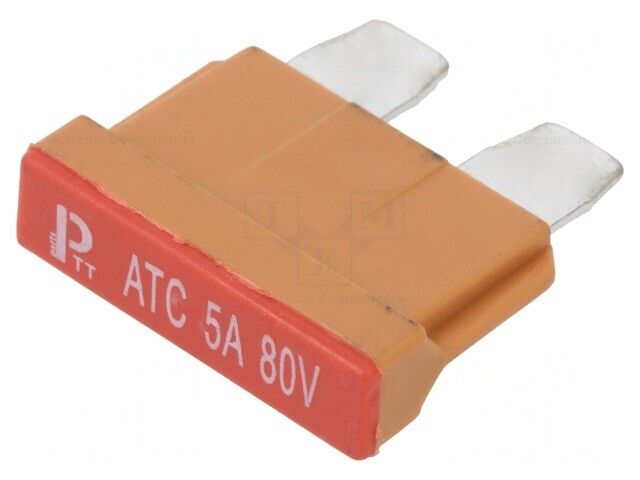 Siguranță Auto 5A 80VDC 19mm Cupru Cositorit