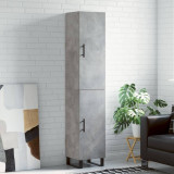 vidaXL Dulap &icirc;nalt, gri beton, 34,5x34x180 cm, lemn prelucrat