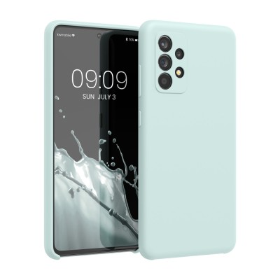Husa Kwmobile pentru Samsung Galaxy A52/Galaxy A52 5G/Galaxy A52s 5G, Verde deschis, Silicon, 54347.200 foto