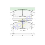 Set placute frana Icer 182003, parte montare : Punte Fata
