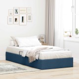 Cumpara ieftin Cadru de pat otoman cu depozitare albastru 90 x 200 cm tesatura