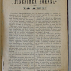 REVISTA '' TINERIMEA ROMANA '' COLEGAT DE 12 NUMERE , ANUL XV ,1897-1898