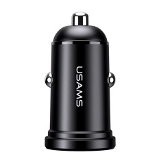 Incarcator Auto USB Usams CC114, 2 X USB, 2.4A, Negru