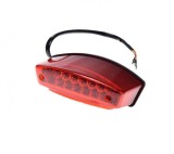 Stop Spate Moto/ATV Universal LED Rosu, Lampa Inmatriculare, 162mm, E24