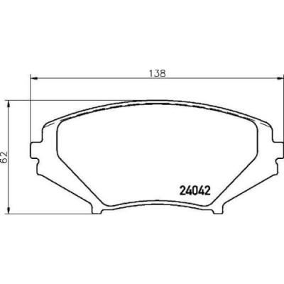 Placute frana Mazda Rx-8 (Se Fe) 10.03-07.12, Fata, BREMBO foto