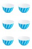 Set boluri, 6 piese, 350 ml, Plastic, Albastru turcoaz