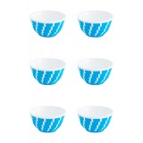 Set boluri, 6 piese, 350 ml, Plastic, Albastru turcoaz