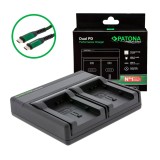 Patona Premium Dual PD Performance incarcator pentru Canon BP-808 incl. USB-C input/output
