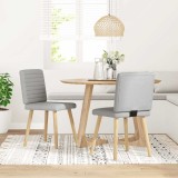 Cumpara ieftin Gossi scaune de sufragerie 2 buc tesatura gri nor