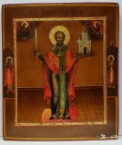 Sfantul Nicolae din Mozhaysk, Icoana pe lemn, Scoala Rusa, Secol XIX