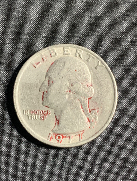 Moneda quarter dollari 1977 USA