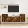 VidaXL Set dulapuri TV, 3 piese, stejar fumuriu, lemn prelucrat