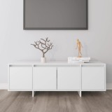 Comodă TV, alb, 120x30x40,5 cm, lemn prelucrat