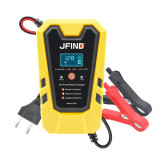 Cumpara ieftin Incarcator Inteligent pentru Baterie Auto Jfind, 12V, 6A, 90W, Functie Puls de Reparare, Afisaj LCD, Masina, Camion, Motocicleta, Galben/Negru