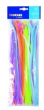 Set 50 bucati sarma plusata 6 mm diametru, 50 cm lungime, culori neon