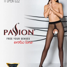 Erotic Line - Ciorapi sexy cu decupaj, negru, S/M