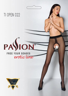 Erotic Line - Ciorapi sexy cu decupaj, negru, S/M foto