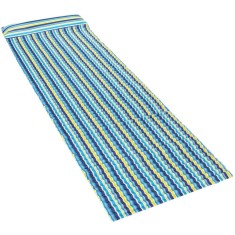 Saltea pentru plaja pliabila, din spuma, ultra-usoara, cu perna si maner de transport, 60x180cm, albastru galben Household NewTrend