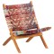 Scaun pliant Chindi din material textil multicolor - 3