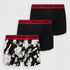 HUGO boxeri 3-pack bărbați, culoarea negru 50480170