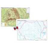 Romania. Harta fizico-geografica si a resurselor naturale de subsol Duo 140x100 cm CR-3101DB
