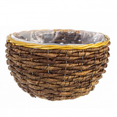 Ghiveci pentru flori rattan maro ? 30 cm x 11 h foto