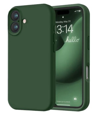 Husa iPhone 15 Plus Techsuit Soft Silicon Verde Inchis foto