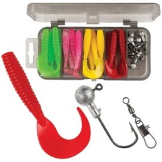 Set shad-uri 6 cm + jig + varteje&amp;agrafe, 20 buc/set