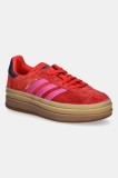 adidas Originals sneakers din piele &icirc;ntoarsă Gazelle Bold culoarea roșu, JH9665
