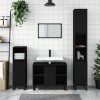 VidaXL Set mobilier de baie, 3 piese, negru, lemn compozit 3190308