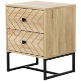 HomCom noptiera stil industrial, 2 sertare, 48x39,5x60cm | Aosom Romania