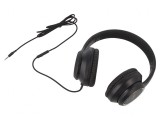Căști cu Microfon Neagră Jack 3,5mm 1,2m